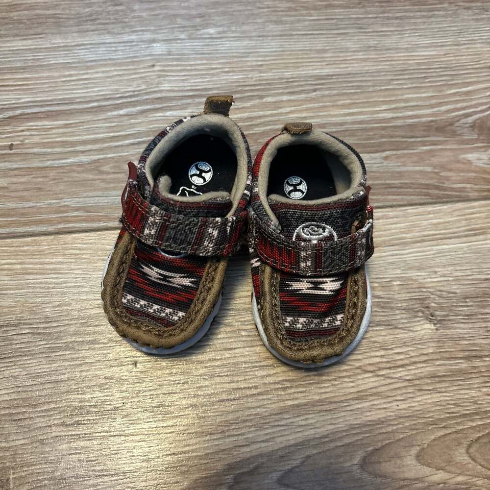 Twisted X Infants Hooey Red Aztec Driving Moc Shoes